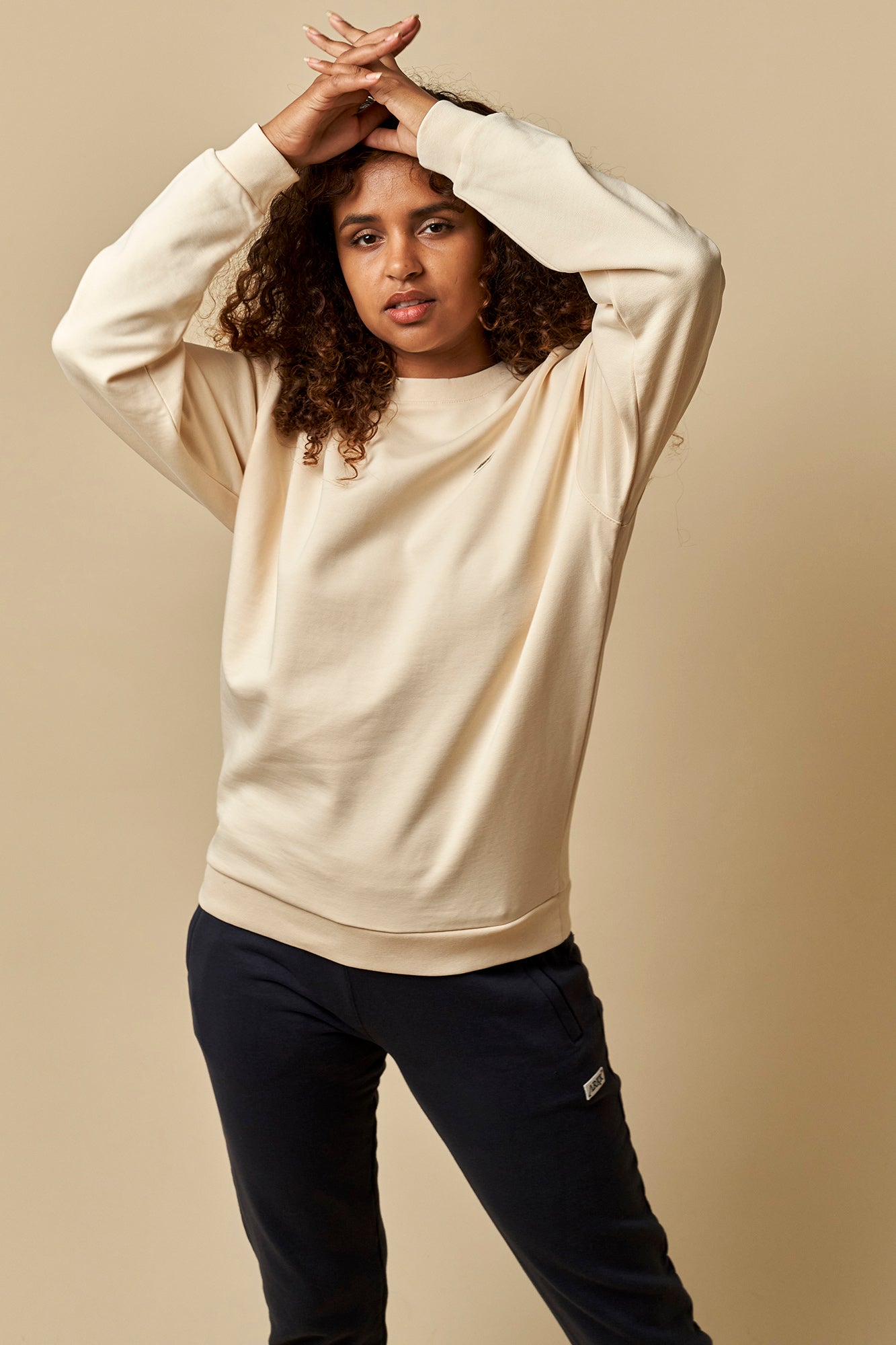 ARKK Apparel ARKK Box Logo Crewneck | Light Sand Crewneck